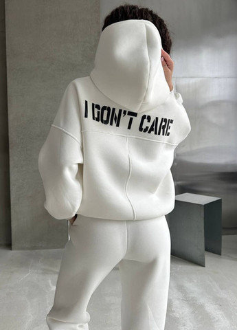 Повсякденний оверсайз костюм двійка: худі з капюшоном та написом + штани Україна (322735973)