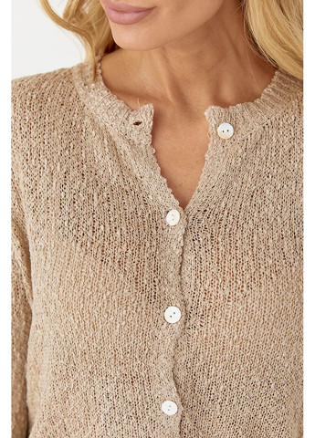 Кофейный демисезонный кардиган Lurex