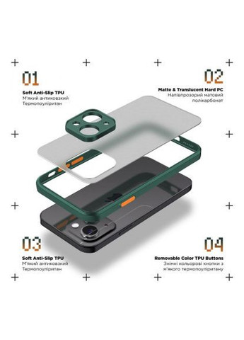 Чехол для мобильного телефона Frosted Matte Xiaomi Redmi Note 13 Pro 5G Dark Green (ARM71843) ArmorStandart Frosted Matte Xiaomi Redmi Note 13 Pro 5G Dark Gre (275075810)