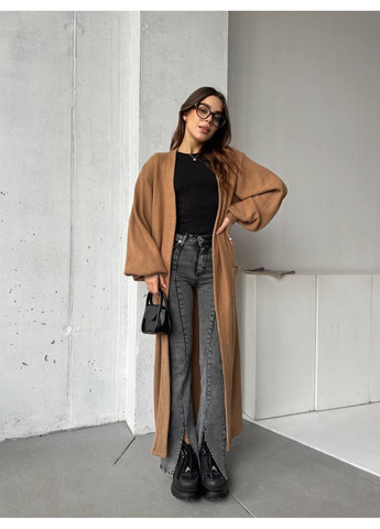 Светло-коричневый демисезонный кардиган MonCher