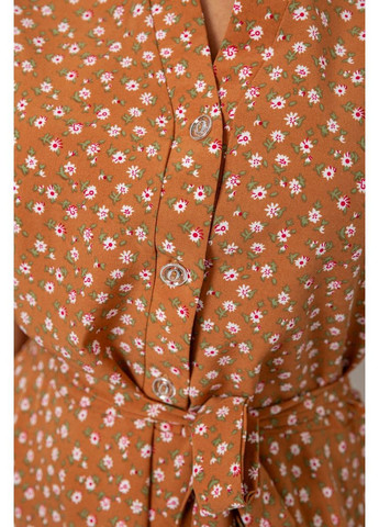 Коричнева сукня софт з принтом Ager