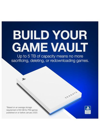 Зовнішній жорсткий диск 2.5" 5TB Game Drive for PlayStation 5 (STLV5000200) Seagate 2.5" 5TB Game Drive for PlayStation 5 (370015872)