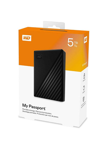 Зовнішній жорсткий диск My Passport 5TB Black (WDBPKJ0050BBK-WESN) WD (315773404)