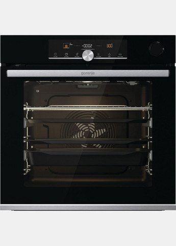 Духова шафа електрична, 77л, A+, TouchFree, пара, дисплей, Wi-Fi керування, піроліз, готув. на різн рівнях, нерж Gorenje (322560816)