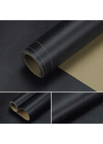 Універсальна самоклеюча екошкіра для ремонту одягу меблів та авто розмір 50×137 см чорна No Brand (349810521)