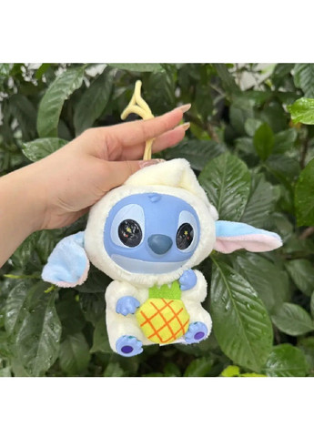 Мягкая плюшевая игрушка фигурка персонаж брелок Стич в костюме Лабубу с петлей для подвешивания 15 см (480991-Prob) С ананасом Unbranded (350633534)