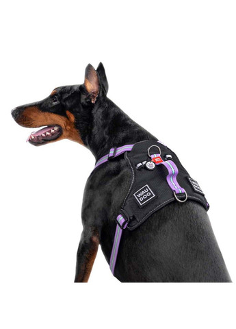 Шлея для собак безпечна Nylon Металева пряжка-фастекс S Ш 20 мм А 35-60 см В 55-65 см WAUDOG (292175490)