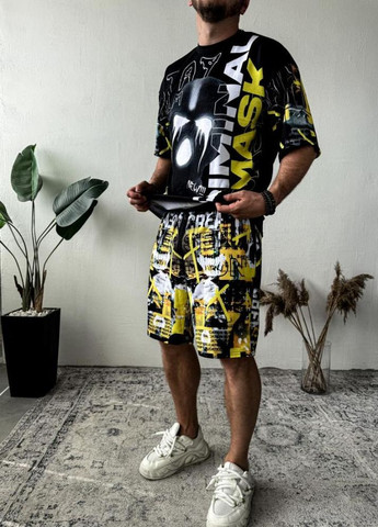 Комплект футболка шорти чоловіча оверсайз стиль мода тренд No Brand (338370210)