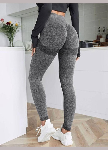 Комбинированные демисезонные леггинсы женские спортивные 6197 s серые Fashion