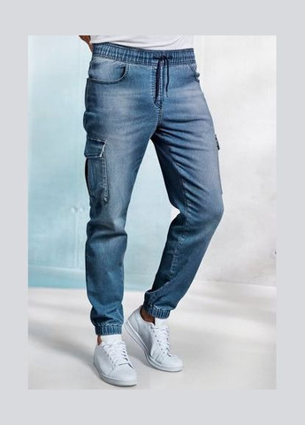 Синие демисезонные джоггеры джинсы Bench