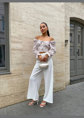 Белая женская белая блуза No Brand