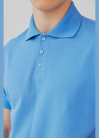 Блакитна чоловіча футболка поло від Dias