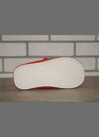 Коралловые тапочки для девочки с милым мишкой No Brand с аппликацией, с белой подошвой