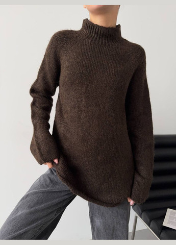 Коричневый демисезонный свитер женский No Brand