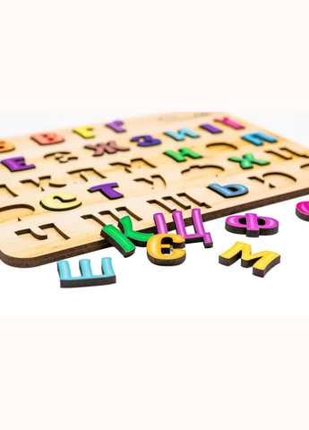 Развивающая деревянная игрушка "Азбука" A4 11229 PuzzleOK (329894748)