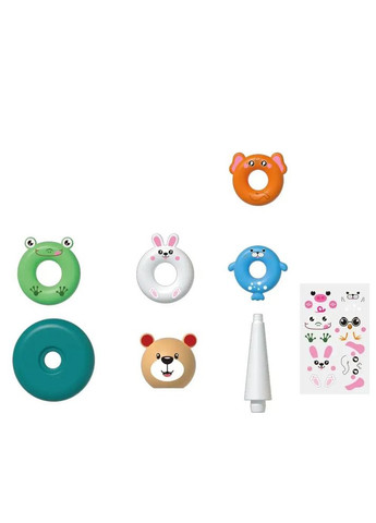 Пирамида развивающая 8 елементов животные 23 см (T661) MFC (365544388)