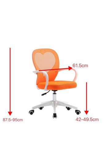 Кресло поворотное STACEY оранжевое/белый каркас Intarsio (365461338)