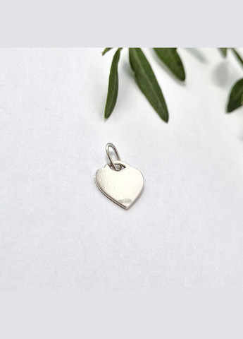 Серебряная подвеска кулон без камней Сердце серебро 925 пробы Черненное 667 0.79г No Brand (306743051)