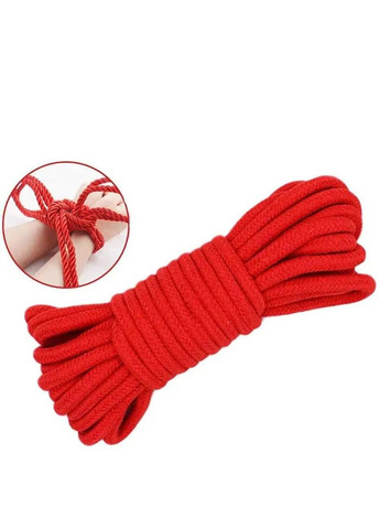 Червона мотузка шибарі для зв'язування та бондажу 10 метрів We Love (284279424)