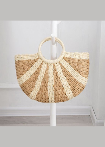 Женская летняя соломенная сумка Корзинка с подкладкой и круглыми ручками COMBY No Brand (342419352)