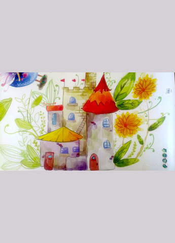 Наклейка на стіну в дитячий сад Будиночки квіткових фей (лист 60 х 90 см) б421-1 No Brand (302243048)