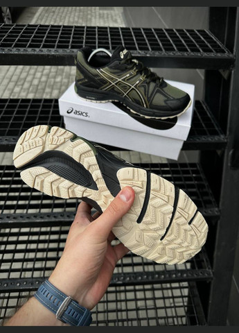 Оливковые (хаки) всесезонные мужские кроссовки No Brand