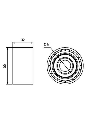 Ролик приводн.ремня Renault Clio 00-,Espace,Laguna 98-02, Megane, Scenic 99- (пр-во ) GTA0280 GMB (366134996)