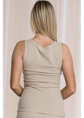 Бавовняна термомайка з візерунком Key LVS 729 beige (бежевый) (362445613)