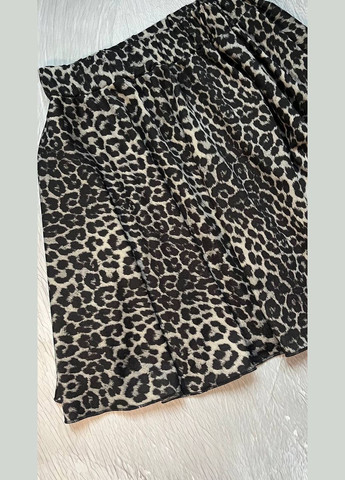 Черно-белая юбка дикая гепард No Brand