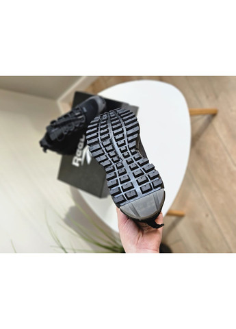 Черные демисезонные кроссовки мужские и женские reebok zig kinetica edge black | рибок зиг кинетика эдж черные No Brand