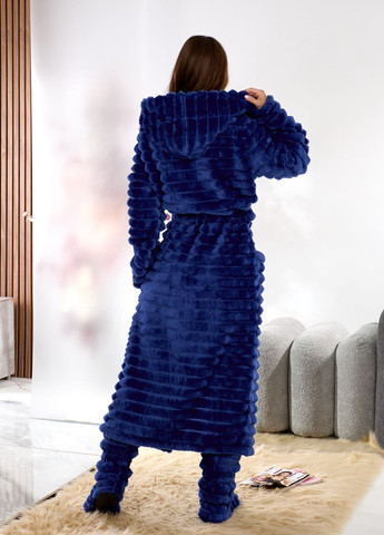 Женский махровый халат миди с капюшоном Modena (362577641)