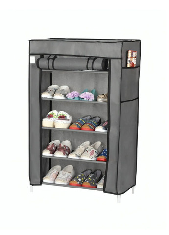 Текстильный складной шкаф комод с металлическим каркасом полками для хранения обуви 90×60×30 см 5 полок (481631-Prob) Unbranded (364233665)