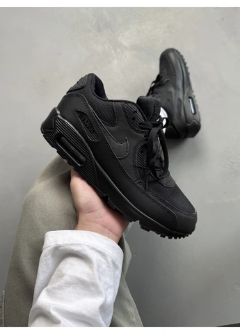КРОССОВКИ ЖЕНСКИЕ NIKE AIR MAX 90 TRIPLE BLACK НАЙК АИР МАКС 90 ЧЕРНЫЕ No Brand чёрные демисезоны (392014808)