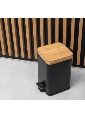 Корзина для мусора SIDO BLACK BAMBOO 3л. для ванной комнаты Yoka (388972295)