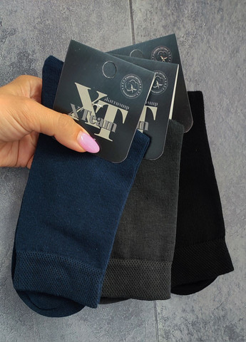 Комбіновані шкарпетки чоловічі бавовняні високі 6 пар житомир 131/6 XTeam однотонні (345733256)