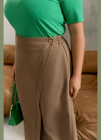 Коричневая однотонная юбка Minova