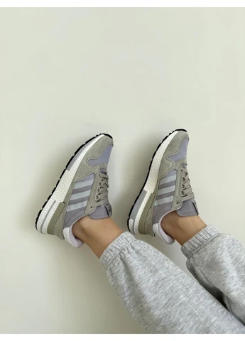 Сірі кросівки чоловічі adidas zx 500 grey адідас зх 500 сірі демісезон No Brand