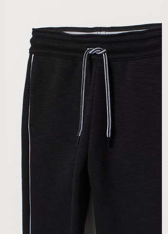 Черные спортивные, повседневный, кэжуал демисезонные брюки джоггеры H&M