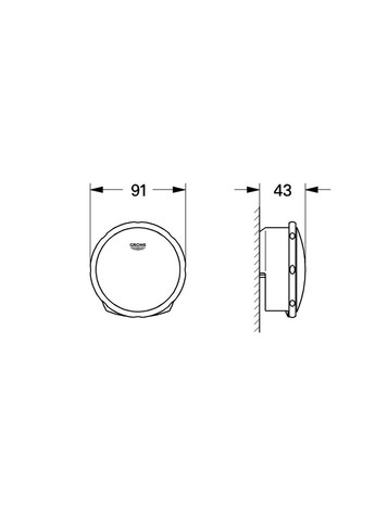 Наливной, сливной и переливной гарнитур для ванны (комплект верхней монтажной части) Talentofill (19952000) (Цвет хром) Grohe (369933242)