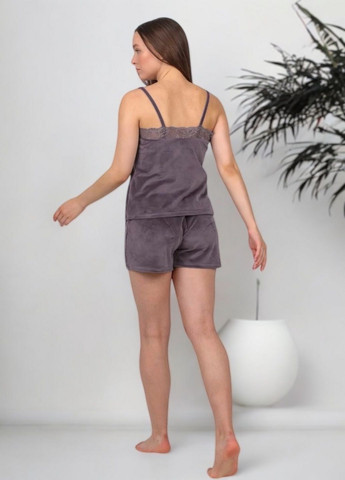 Лілова піжама жіноча для дому велюрова N.EL.