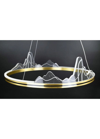 Люстра світлодіодна підвісна LED світильник для квартири на стелю ледве 26895 Латунь 35-150х60х60 см. Sunnysky (324396578)