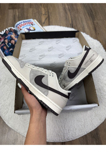 КРОСІВКИ ЖІНОЧІ NIKE SB DUNK LOW X LOUIS VUITTON GREY BLACK НАЙК СБ ДАНК No Brand сірі демісезони (367169226)