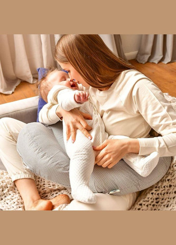 Подушка для годування диванчик 60х70х16 см SD бавовна антиалергенне волокно, для зручності мами, з блискавкою мята IDEIA (318500790)