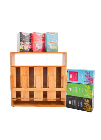 Органайзер для чайних пакетиків з дерева Ейвон каррі (ЧАЙ-000203) No Brand (327848788)