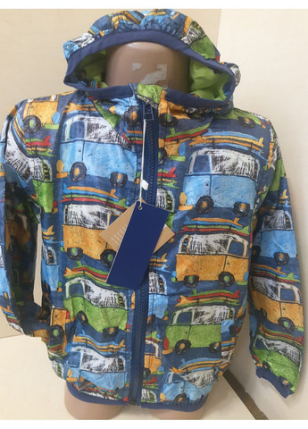 Комбінована легка куртка ветровка для хлопчика водовідштовхувальна капишон кишиня 98 104 110 116 122 128 No Brand