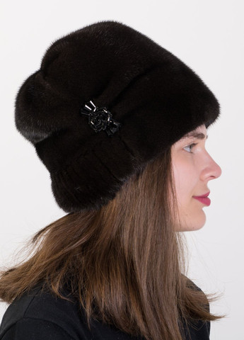 Жіноча хутряна норкова висока шапка кубанка Меховой Стиль Камелия (298350419)