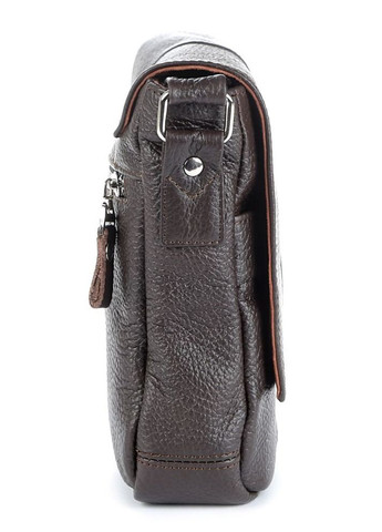 Шкіряна сумка крос боді чоловіча месенджер через плече коричнева 00977 Shvigel (329195189)