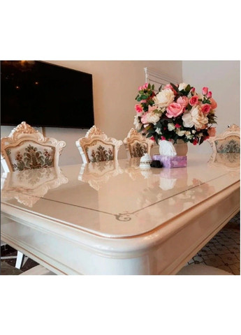 Мягкое стекло Силиконовая скатерть на стол Soft Glass Защита для мебели 1.5х1.0 м (Наивысшее качество) No Brand (331639467)