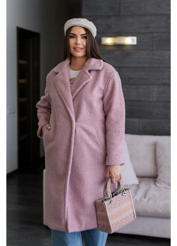 Пудрове демісезонне Пальто букле баранчик однобортне MoDiva