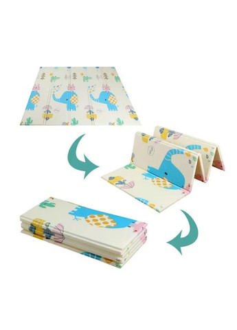 Детский коврик двухсторонний 180х200 см складной 40x90 см HBC (372890152)